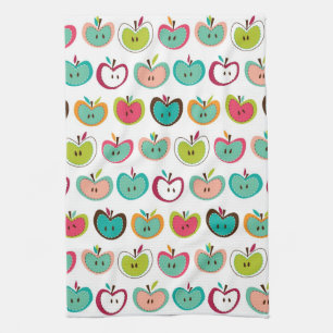 Cute apple pattern tea towel