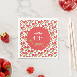 Cute Apple Pattern Watercolor Hand-painted Napkin