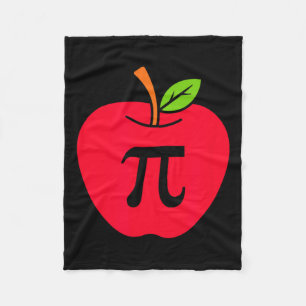 Cute Apple Pie Happy Pi Day Math Teacher Fleece Blanket