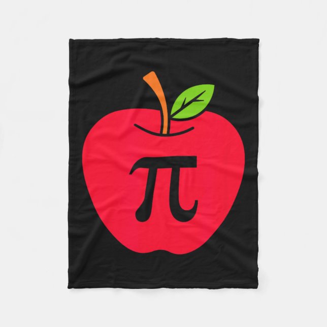 Cute Apple Pie Happy Pi Day Math Teacher  Fleece Blanket (Front)