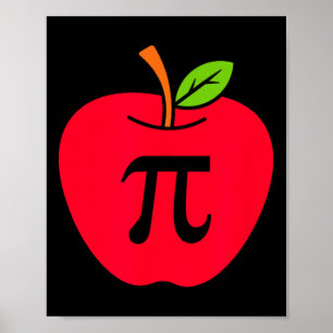 Cute Apple Pie Happy Pi Day Math Teacher Poster