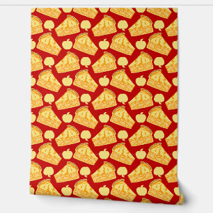 Cute Apple Pie Pattern Wallpaper