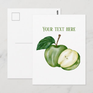Cute apple vendors customisable  postcard