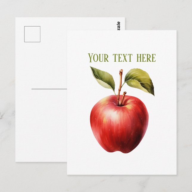 Cute apple vendors customizable  postcard (Front/Back)