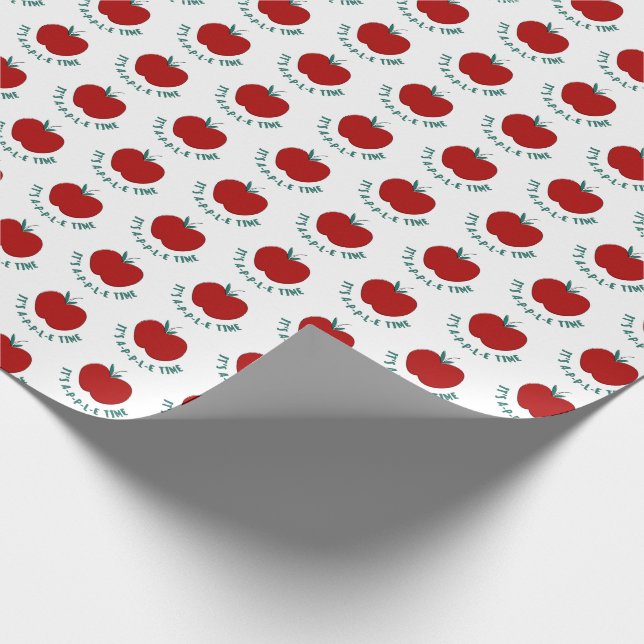 Cute Apple Wrapping Paper (Corner)