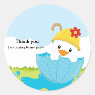 Cute April Showers Classic Round Sticker