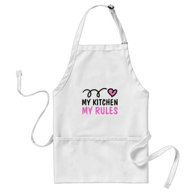 Cute apron for women | My kitchen My rules (Front)