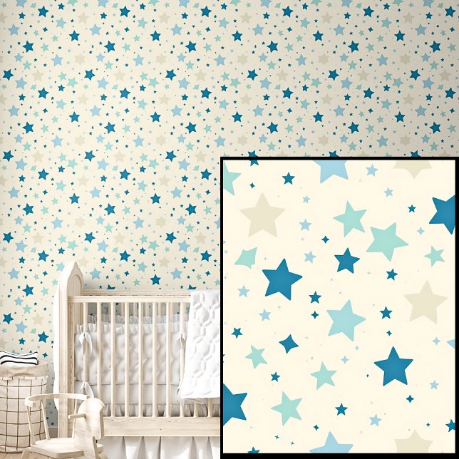 Cute Aqua & Blue Stars Wallpaper (Creator Uploaded)