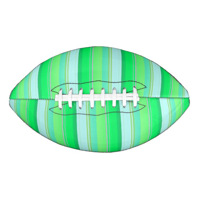Cute aqua green stripes american football (Front)