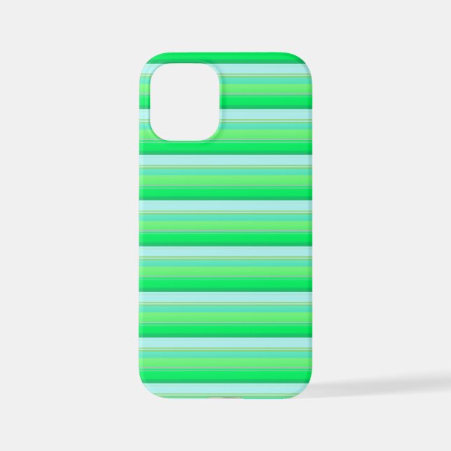 Cute aqua green stripes iPhone case (Back)