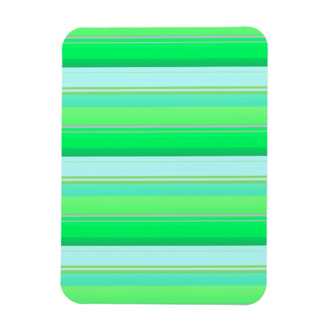 Cute aqua green stripes magnet (Vertical)
