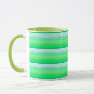 Cute aqua green stripes mug