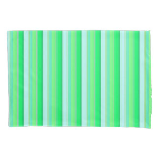 Cute aqua green stripes pillowcase