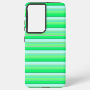 Cute aqua green stripes samsung galaxy case