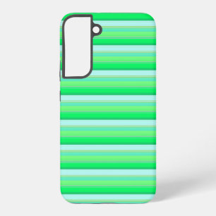 Cute aqua green stripes samsung galaxy case