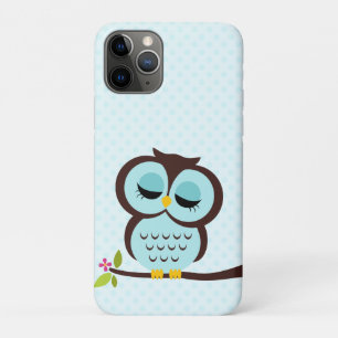 Cute Aqua Owl iPhone 11 Pro Case