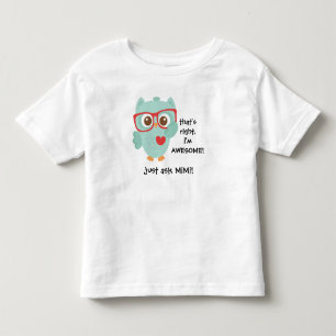 Cute Aqua Owl w Glasses! Awesome, just ask MiMi! Toddler T-Shirt