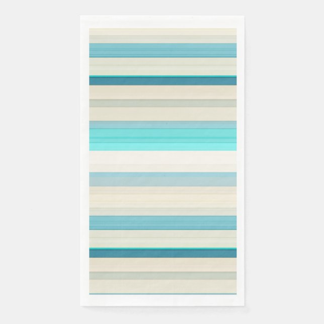 Cute aqua white stripes napkin (Front)