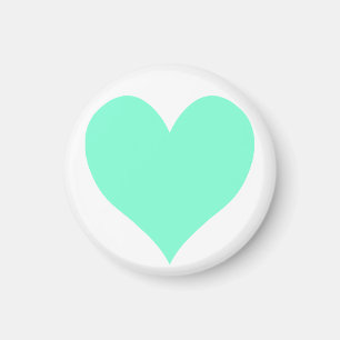 Cute Aquamarine Heart Magnet