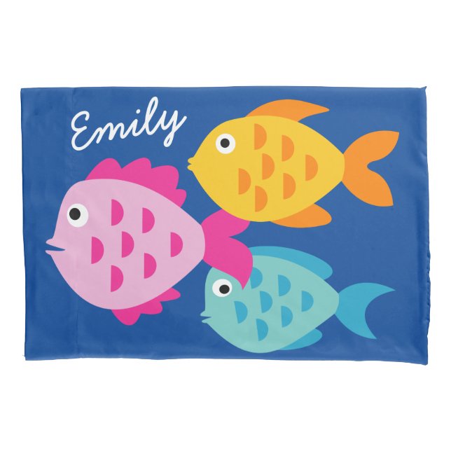 Cute aquarium fish custom pillowcase for bedroom (Front)