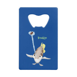 Cute Archerfish cartoon illustration 