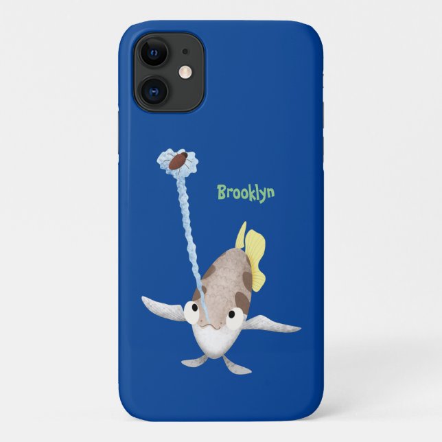 Cute Archerfish cartoon illustration  Case-Mate iPhone Case (Back)