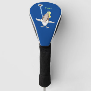 Cute Archerfish cartoon illustration  Golf Head Cover