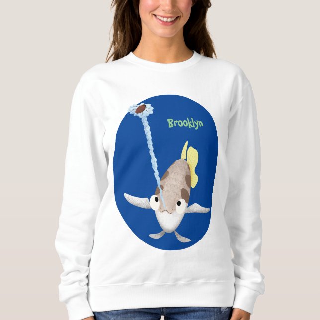 Cute Archerfish cartoon illustration  Sweatshirt (Front)