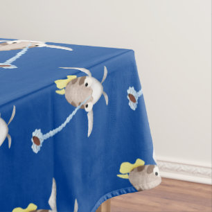 Cute Archerfish cartoon illustration Tablecloth
