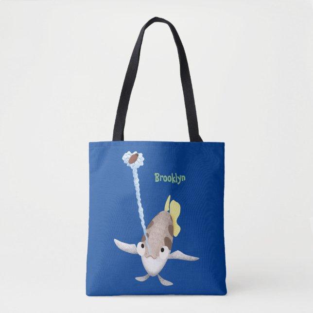 Cute Archerfish cartoon illustration  Tote Bag (Front)