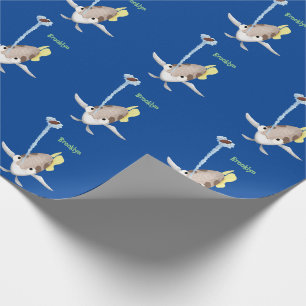 Cute Archerfish cartoon illustration Wrapping Paper