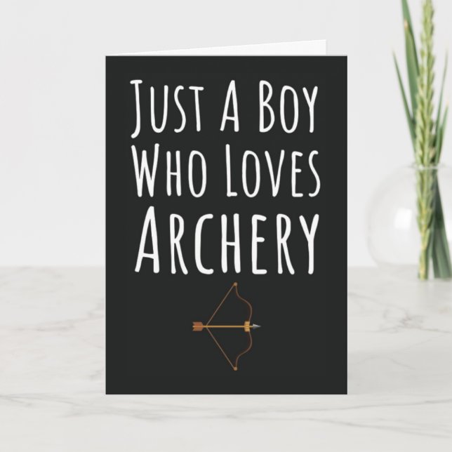 Cute Archery Cards For Baby Boys Kids Archer Sport (Front)