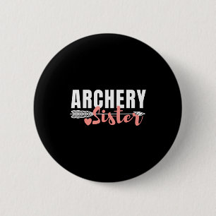 Cute archery sister matching family team photo 6 cm round badge