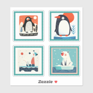Cute Arctic Animals Stamp Pack for Journalling