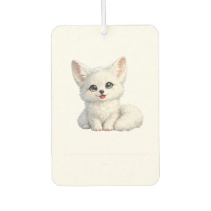 Cute Arctic Fox Cosy Positive Vibes Design Car Air Freshener