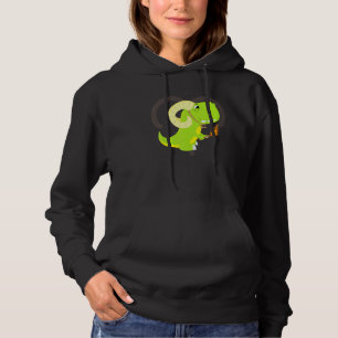 Cute Aries Zodiac Sign Astrology T Rex Dinosaur Ho Hoodie
