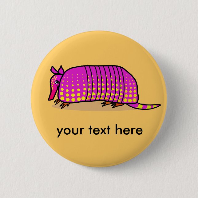 Cute armadillo button (Front)