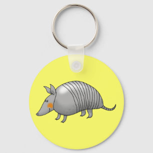 Cute armadillo key ring