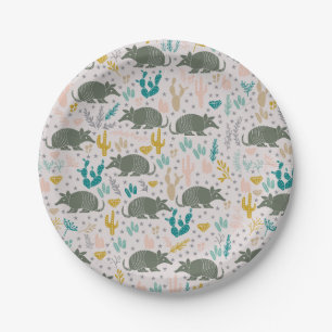 Cute Armadillo Paper Plates