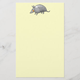 Cute armadillo stationery