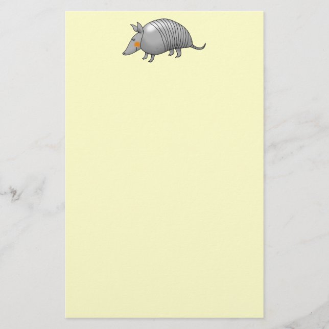 Cute armadillo stationery (Front)