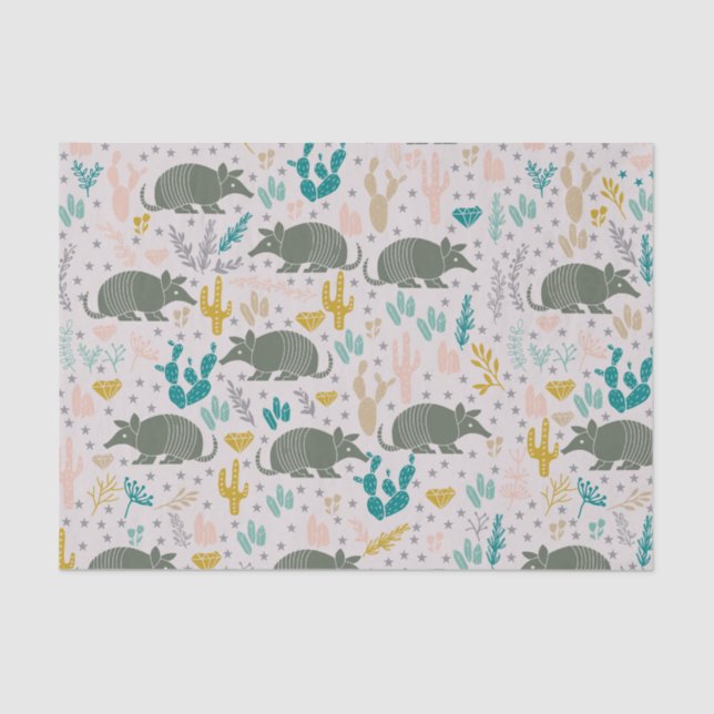 Cute Armadillo Tissue Paper (Front)