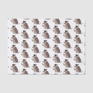 Cute armadillo with graduation cap cartoon tissue paper