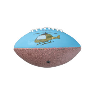 Cute army camoflage helicopter cartoon american football