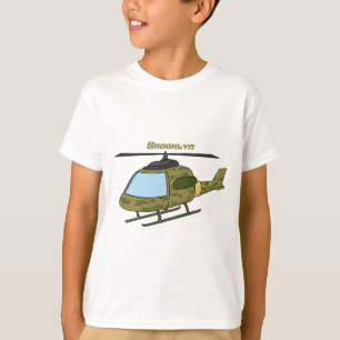 Cute army camoflage helicopter cartoon T-Shirt