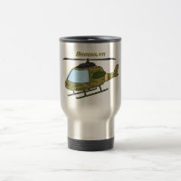 Cute army camoflage helicopter cartoon