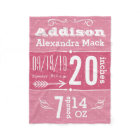 Cute Arrow Pattern Any Colour Baby Blanket