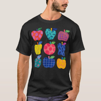 Cute Art Apples Back To School Teacher Student T-Shirt