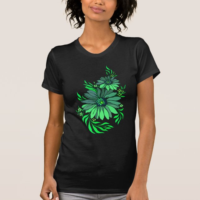 Cute art deco flowers 7 T-Shirt (Front)