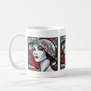 Cute Art Deco Lady Coffee Mug